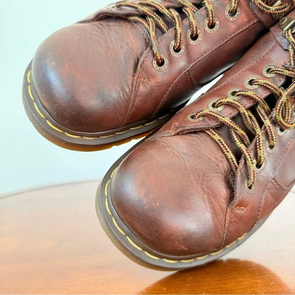 Vintage Dr. Martens Toren Brown Leather Platform Oxford Shoes | US 12 - Picture 5 of 9